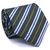 Gravata Extra Larga Seda Italiana Estampa em Listras Verde Escuro, Azul Serenity e Azul Marinho TR-04080