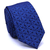 Gravata Slim Estampa Desenhada Azul Marinho e Azul Royal