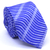 Gravata Slim Estampa Desenhada Azul Royal e Branca - comprar online