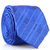Gravata Slim Estampa Desenhada Azul Marinho e Azul Royal