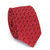 Gravata Slim Estampa Desenhada Vermelho, Terracota e Branco