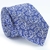 Gravata Slim Azul Puro e Cinza Textura Desenhada