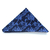 Kit Gravata Tradicional e Lenço Estampa Floral Azul Marinho e Azul Serenity KIT-TRLE01007 - Rechia Store - Loja de Gravatas e Acessórios