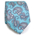 Gravata Slim Azul Tiffany e Cinza Textura Desenhada