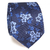 Gravata Slim Azul Marinho, Azul Royal e Azul Serenity Textura Desenhada