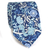 Gravata Slim Azul Puro, Azul Serenity e Branco Textura Desenhada