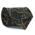 Gravata Tradicional Seda Estampa Desenhada Verde Escuro, Ouro Envelhecido e Marsala CX0019-SE08031
