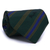 Gravata Tradicional Seda Estampa em Listras Verde Escuro, Dourado e Azul Royal CX0024-SE08025
