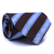 Gravata Tradicional Seda Estampa em Listras Marsala e Azul Serenity CX0026-SE09013