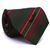 Gravata Tradicional Seda Estampa em Listras Verde Escuro, Marsala e Dourado CX0027-SE08025
