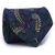 Gravata Tradicional Seda Estampa Desenhada Cinza Chumbo, Verde Escuro e Vermelho CX0029-SE08028