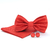 Kit Caixa de Presente, Gravata Borboleta Adulto Vermelho Textura Quadriculada, Lenço e Abotoadura
