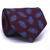 Gravata Tradicional Seda Estampa Desenhada Marsala, Azul Serenity e Verde Escuro CX0032-SE08002