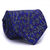 Gravata Tradicional Seda Estampa Desenhada Cinza e Azul Puro CX0032-SE08006