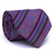 Gravata Tradicional Seda Estampa em Listras Roxo, Marsala, Verde Sage CX0034-SE09010
