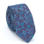 Gravata Slim Estampa Floral Azul Celeste, Terracota e Verde Tiffany