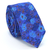 Gravata Slim Estampa Floral Azul Royal, Azul Serenity e Terracota