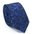 Gravata Slim Estampa Desenhada Azul Marinho e Azul Puro