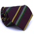 Gravata Tradicional Seda Estampa em Listras Marsala, Dourado e Verde Escuro CX0036-SE09007