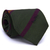 Gravata Tradicional Seda Estampa em Listras Verde Escuro, Marrom e Terracota CX0036-SE09011