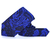 Gravata Tradicional Azul Marinho e Azul Royal Textura Paisley na internet