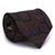 Gravata Tradicional Seda Estampa Desenhada Verde Escuro, Marrom e Roxo CX0040-SE08027