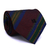 Gravata Tradicional Seda Estampa em Listras Marsala, Azul Royal e Verde Escuro cx0044-se08042