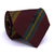 Gravata Tradicional Seda Estampa em Listras Marsala, Dourado e Verde Escuro cx0051-se08039