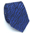 Gravata Slim Estampa Desenhada Azul Royal, Azul Marinho e Preta