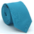 Gravata Slim Azul Turquesa Textura Fosca