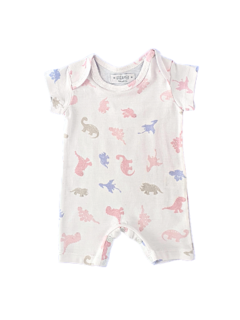 Body Pink Baby Dinos in White - comprar online