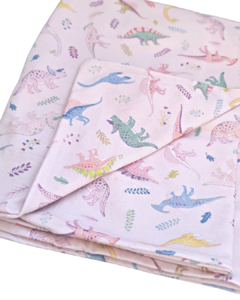 Manta Pink Dinos - comprar online