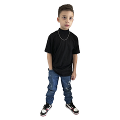 Camiseta Gola Alta Black Kids - Stecchi Moda