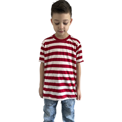 Camiseta Listrada Red Kids
