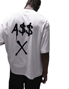 Camiseta Oversized Branca X A$$ Stecchi na internet