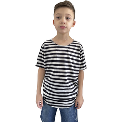 Camiseta Listrada Longline Infantil