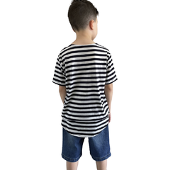 Camiseta Listrada Longline Infantil - comprar online