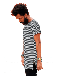 Camiseta M/C Longline Zíper Reta - comprar online