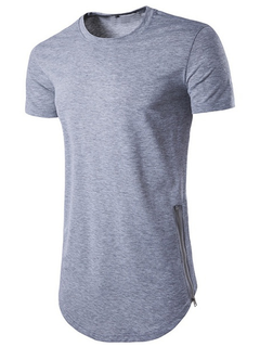 Camiseta Longline Com Zíper Lateral - Stecchi Moda