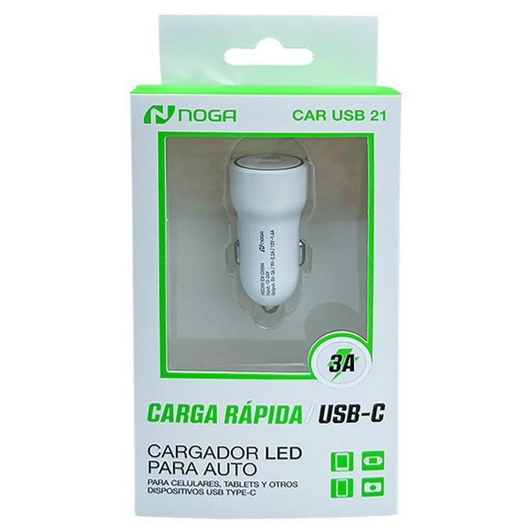 CARGADOR USB-C DE CARGA RÁPIDA NOGA CAR USB 21