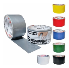 FITA MULTI USO TIPO SILVER TAPE PRATA 48mm X 5m - KIT 15UN