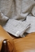 Manta Decorativa Tweed Tingimento Natural - Cinza - comprar online