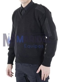 Tricota Negra Cuello V - comprar online