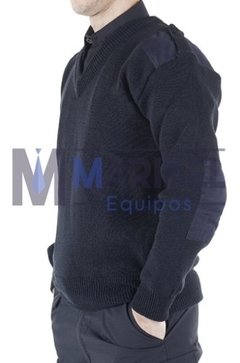 Tricota Azul Cuello V - comprar online