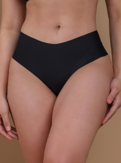 Calcinha Sem Costura Semi Fio Elegance Duhellen Preto 1014 - DUH INTIMATES