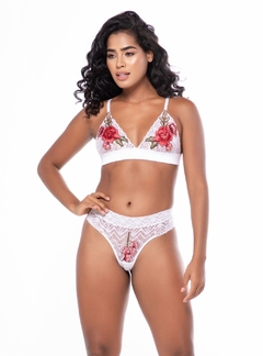 Conjunto Flowers Sem Bojo Nerfetiti Branco 3067