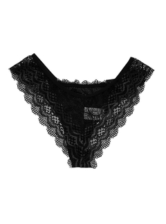 Calcinha Semi-fio Em Renda Preto Duemes 1906 - DUH INTIMATES