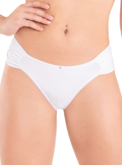 Calcinha Biquini Lateral Drapeada Duemes Branco 2428