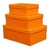 Caja Mediana Lisa Barnizada Naranja 39 X30 X15 Ml