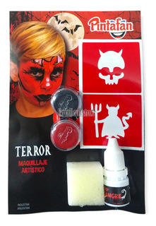 Set Pintura Maquillaje Terror Diablo